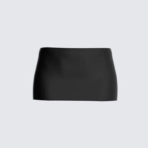 black mini skirt